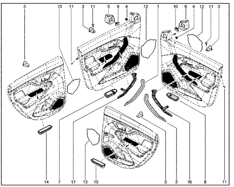 Ручки салона Lada XRAY Cross Instinct