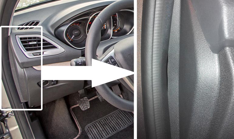 Как убрать щель между торпедо и уплотнителем на Lada Vesta