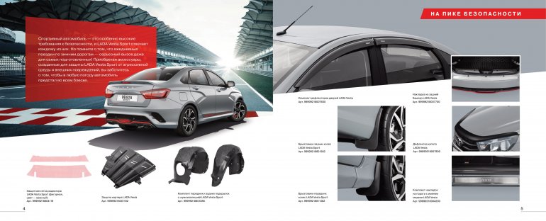 Оригинальные аксессуары Lada Vesta Sport