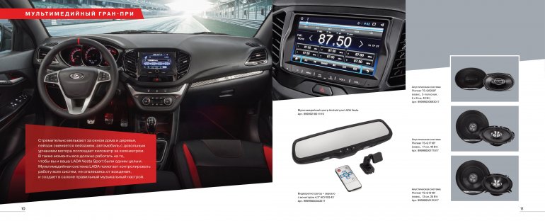 Оригинальные аксессуары Lada Vesta Sport