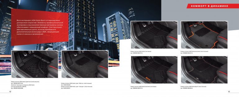 Оригинальные аксессуары Lada Vesta Sport