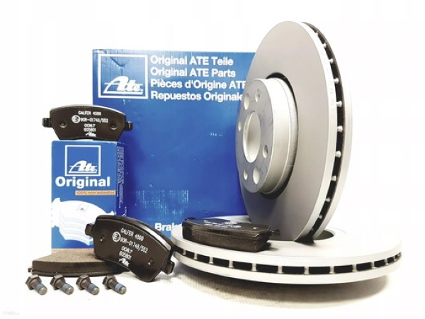 Комплект передний диски и колодки ATE для Lada Vesta, XRAY Cross, Largus