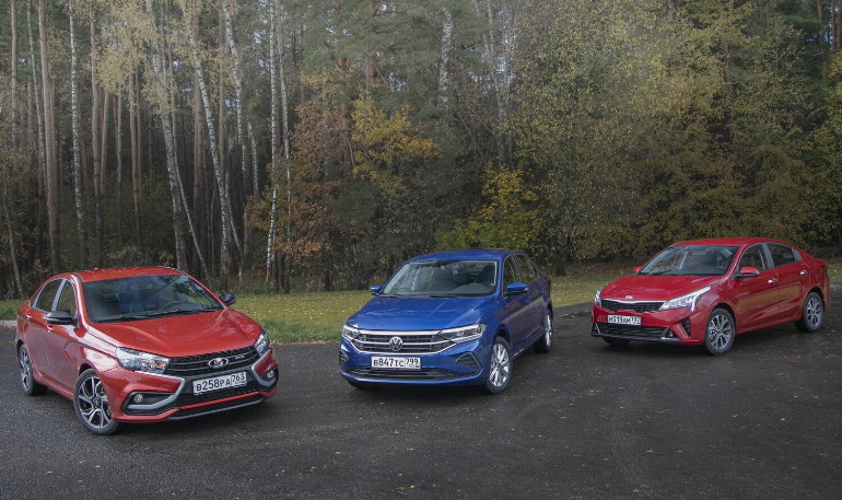 Lada Vesta Sport сравнили с Kia Rio и Volkswagen Polo