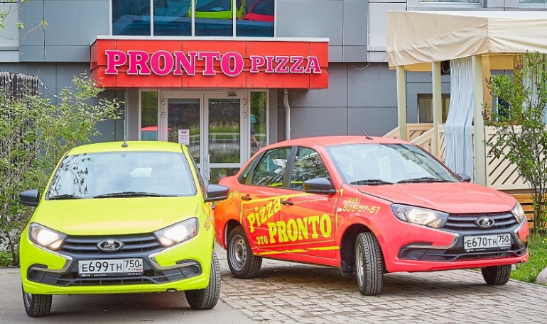 LADA Granta для компании PRONTO PIZZA