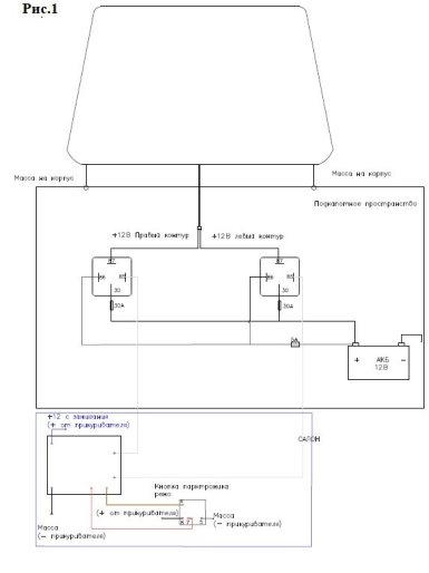 схема подключения лобового стекла с обогревом на Lada XRAY