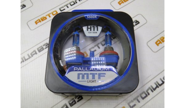Автолампы галогеновые H11 12V 55W MTF PALLADIUM 5500K