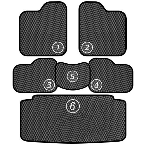 Комплект EVA ковриков в салон и багажник Lada Largus