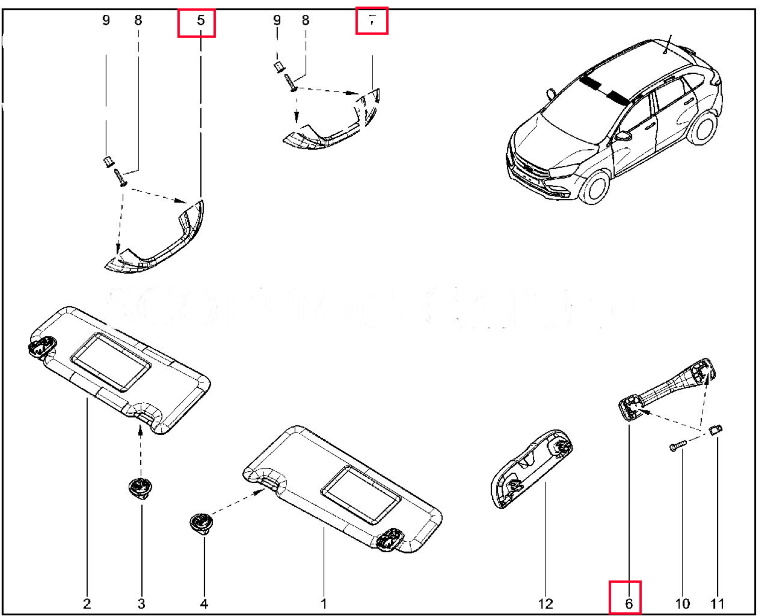 поручни lada xray black