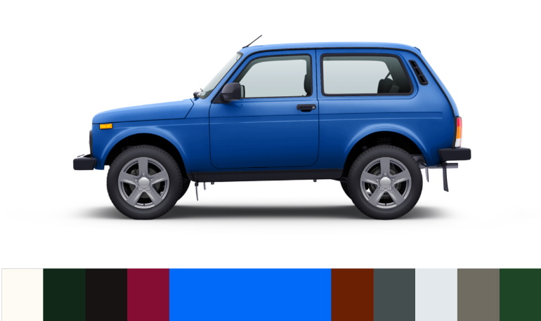 АВТОВАЗ повысил доплату за цвет металлик у Lada Niva Legend