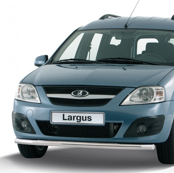 Защита переднего бампера одинарная (51 мм) для Lada Largus