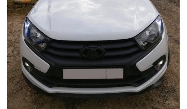 Накладки на молдинги (антихром) для Lada Granta FL