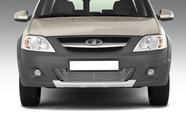 Накладка на решетку переднего бампера Ø10 мм Lada Largus
