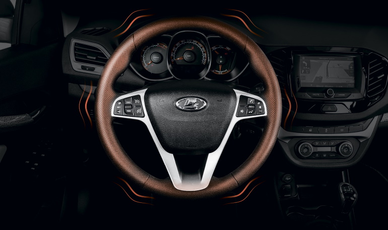 Lada Vesta CNG Luxe Multimedia получила кожаный руль с подогревом