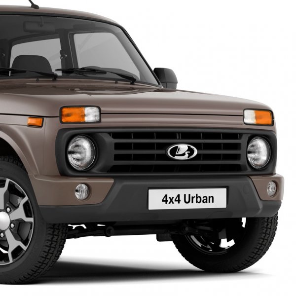 Передний бампер с отверстиями для ПТФ для Lada 4x4 Urban