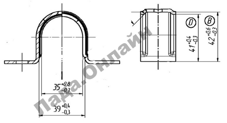 кронштейн стабилизатора поперечной устойчивости Lada Vesta нового образца