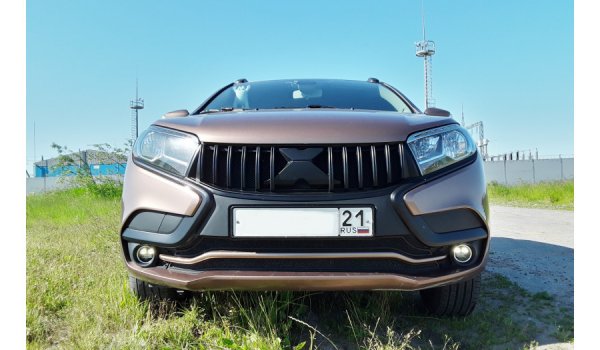 Накладки на молдинги (антихром) для Lada XRAY