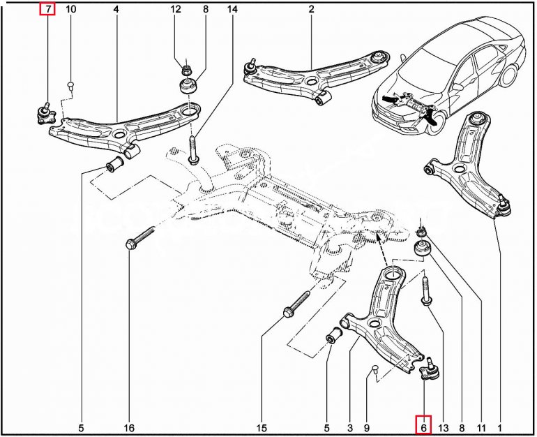шаровые опоры Лада Веста