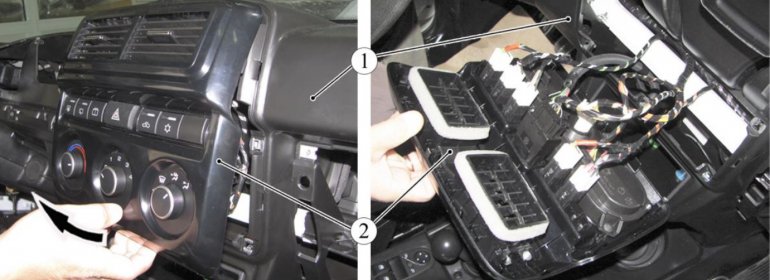 Снятие накладки панели приборов на Lada Niva Legend