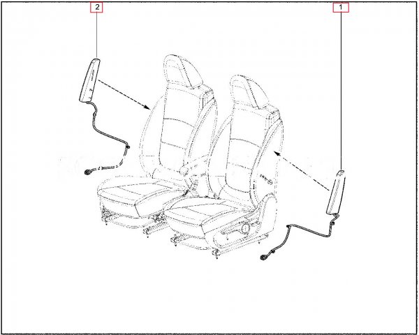 Модуль боковой надувной подушки безопасности Lada Vesta