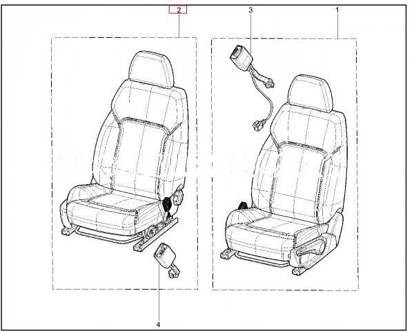 Сиденье пассажира Lada Granta FL