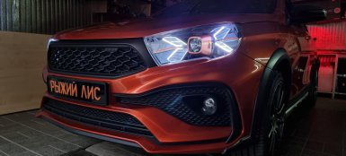 Показали эксклюзивный тюнинг фар Lada Vesta с использованием 3d принтера