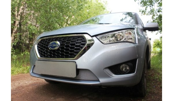 Защита радиатора Стрелка (хром) для Datsun mi-Do (2015-2020), on-Do (2020-)