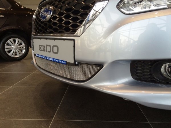 Защита радиатора Стрелка (хром) для Datsun on-Do (2014-2020)