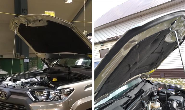 Установка уплотнителя на капот Lada Niva Travel