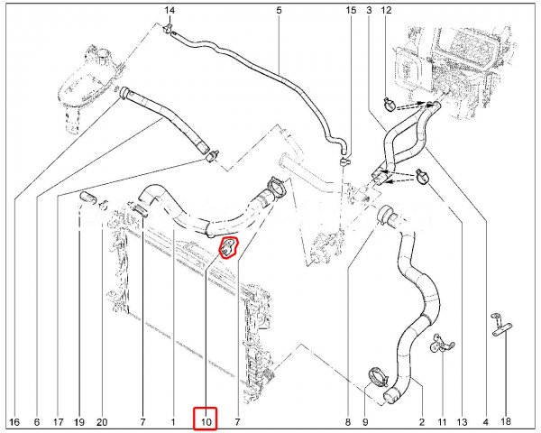 Кронштейн поддерживающий трубопровода СОД для Lada XRAY