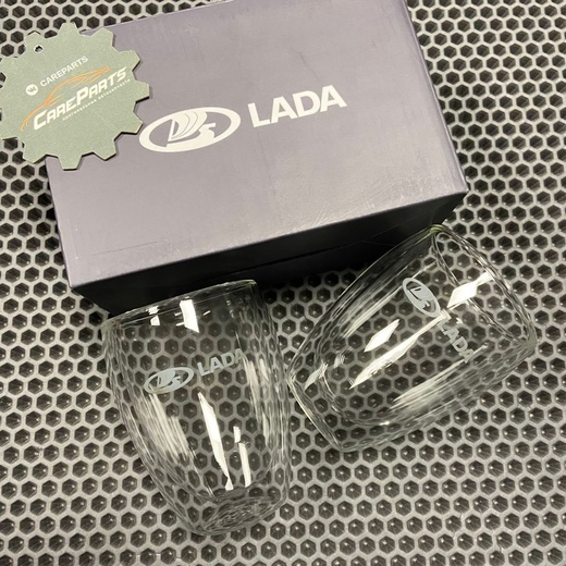 Набор из двух стаканов с гравировкой LADA