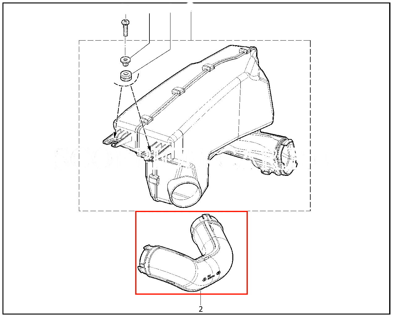 Впускной тракт (воздухозаборник) двигателя Lada Vesta