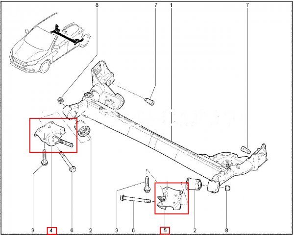 Кронштейн крепления рычага задней подвески в сборе для Lada Vesta