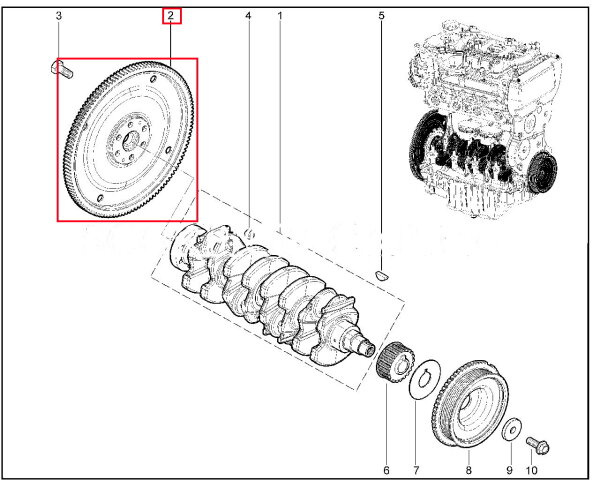 Диск приводной в сборе (маховик) для Lada Granta, Kalina