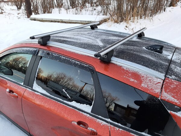 Багажник на рейлинги Евродеталь для Lada Vesta SW, SW Cross
