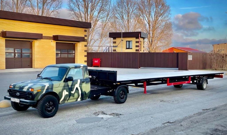 На базе Lada Niva Legend сделали седельный тягач