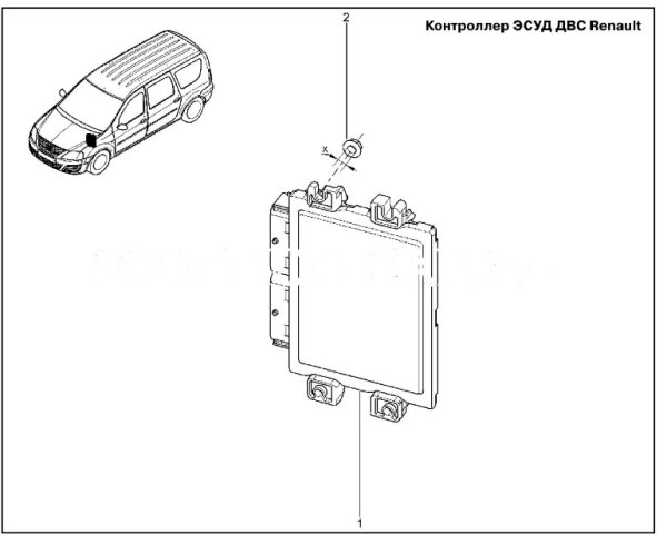 Контроллер ЭСУД (ДВС Renault) для Lada Largus
