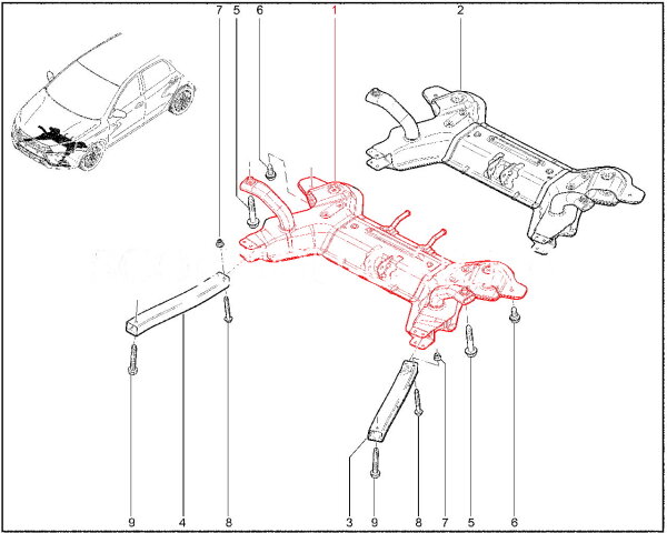 Подрамник передней подвески в сборе для Lada Vesta