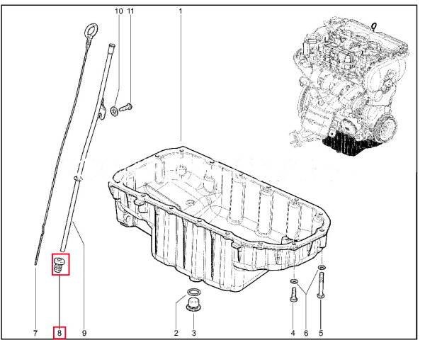 Уплотнитель трубки указателя уровня масла двигателей ВАЗ 16 кл.