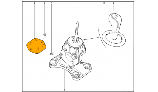 Заглушка кузова под тросы переключения передач АМТ Lada Vesta