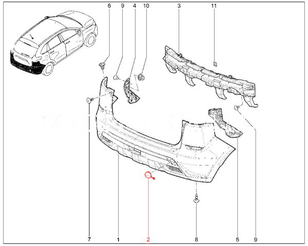 Заглушка отверстия задней буксирной проушины для Lada XRAY
