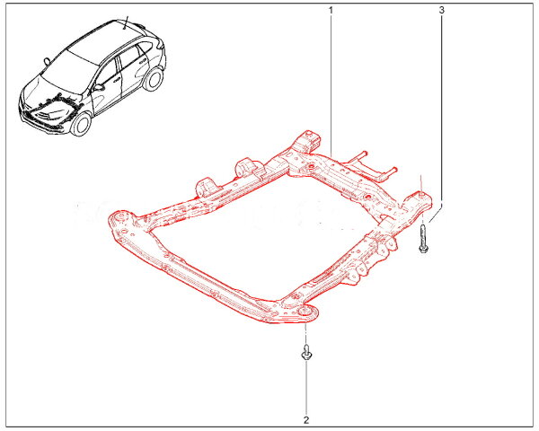 Подрамник окрашенный (ДВС ВАЗ) для Lada XRAY