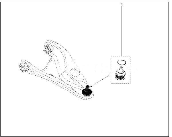 Шаровой палец рычага передней подвески для Lada Largus