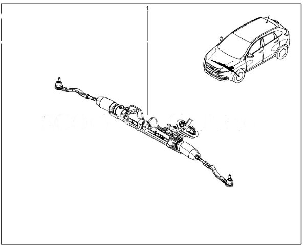 Механизм рулевой с электрогидроусилителем руля для Lada XRAY