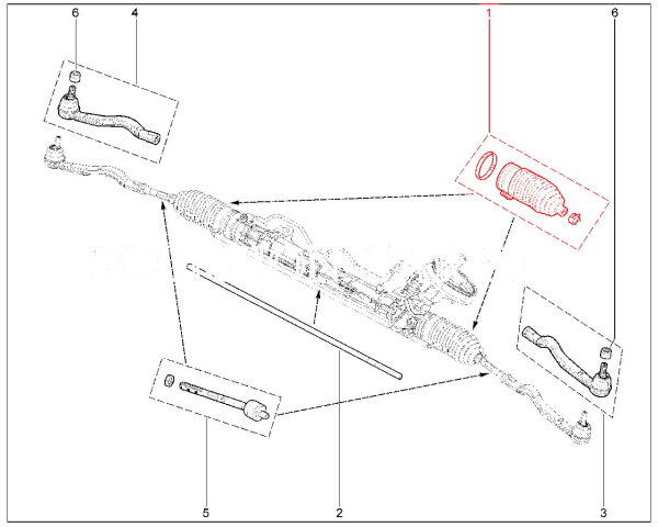 Чехол рулевого механизма и хомут для Lada Largus, XRAY