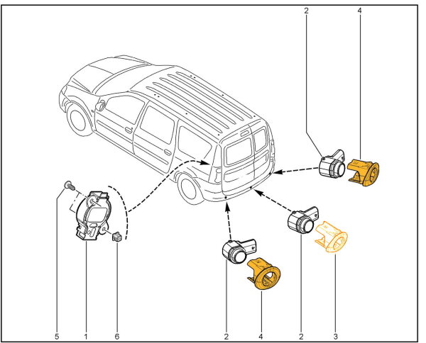Держатель датчика парковки для Lada Largus