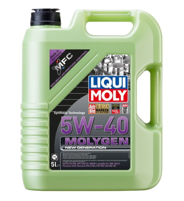 Масло моторное LIQUI MOLY 9055 Molygen New Generation 5W-40 5 л.
