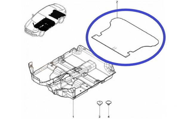 Штатный коврик багажника для Lada Vesta седан