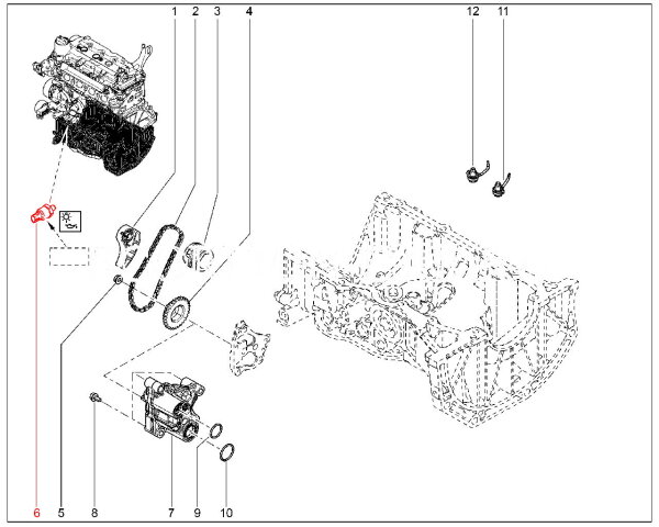 Датчик давления масла двигателя Renault HR16DE-H4M для Lada Vesta, XRAY
