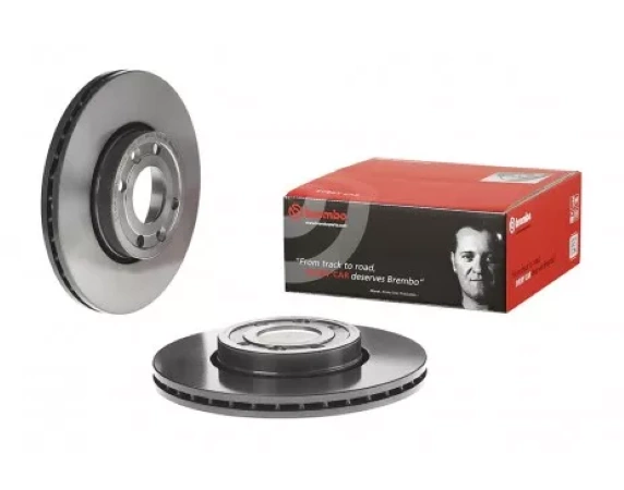 Диск тормозной передний вентилируемый окрашенный BREMBO для Lada Vesta, XRAY, Largus