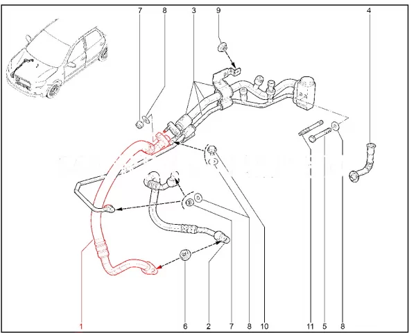 Трубка кондиционера для Lada Granta, Kalina, Datsun